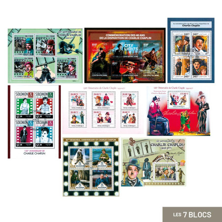 7 blocs-feuillets Chaplin