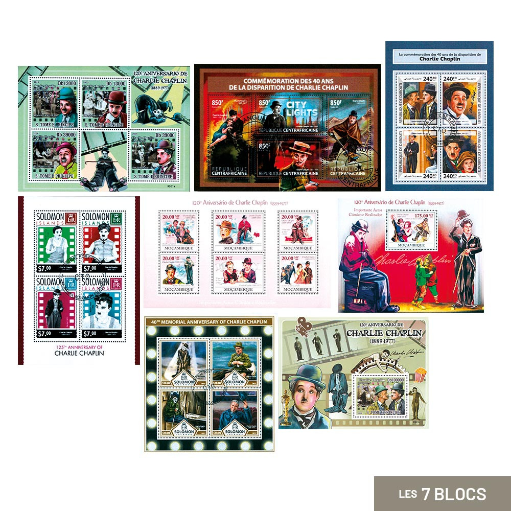 7 blocs-feuillets Chaplin