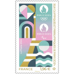 1 timbre  Officiel Jeux  Olympiques  Paris 2024