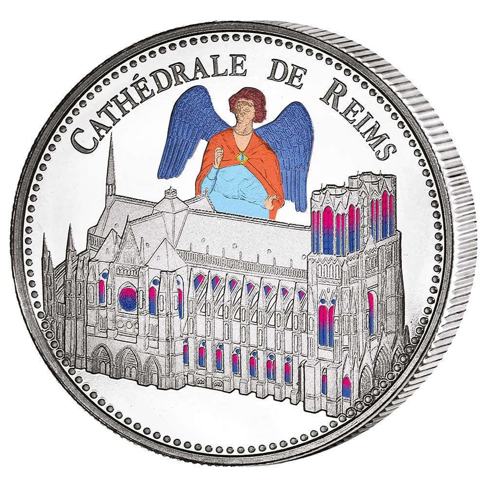 Pièce de collection colorisée - Cathédrale de Reims