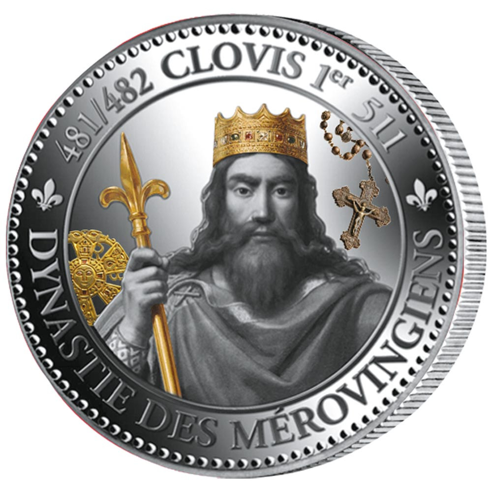 Pièce de collection colorisée - Clovis