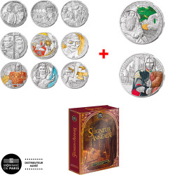 Lot 9 x 10 Euro et 2 x 50 Euro Argent France 2026 V1 + le coffret - Le Seigneur des Anneaux