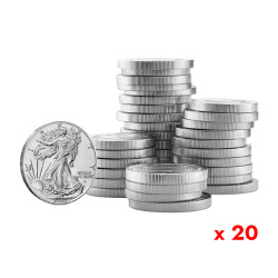 Lot de 20 x 1 Dollar Argent  USA 2026 - “Liberty” - Aigle