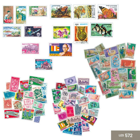 Lot 572 timbres Cambodge et Laos