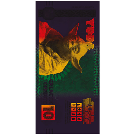 Billet Souvenir 10 Crédits Galactic - Maître Yoda