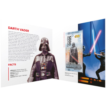 Billet Souvenir 5000 Crédits Galactic - Dark Vador