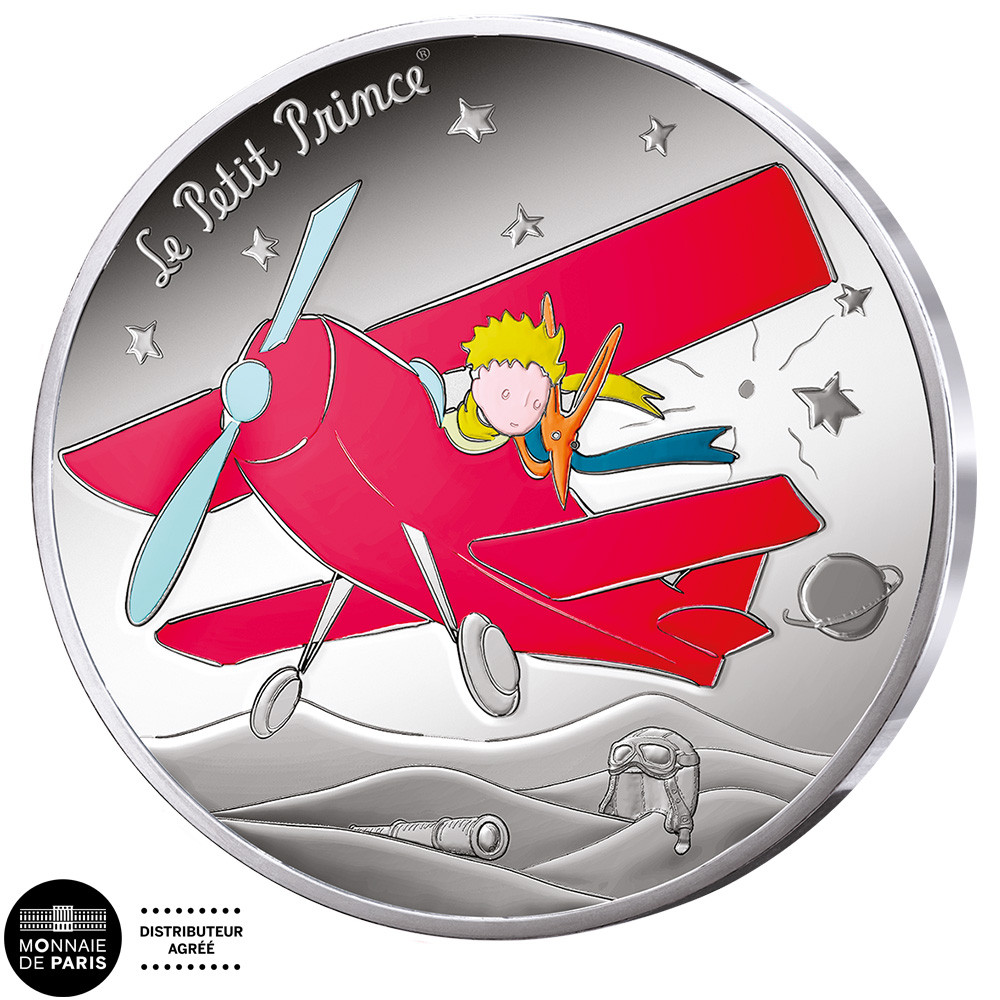 10 Euro Argent France BE 2026 colorisée - Le Petit Prince - Avion
