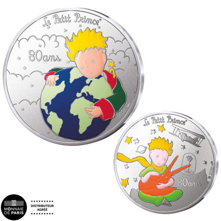 Lot 10 Euro + 50 Euro Argent France 2026 colorisées - Le Petit Prince
