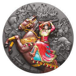 5 Dollars Argent 2026 colorisée - Annie Oakley