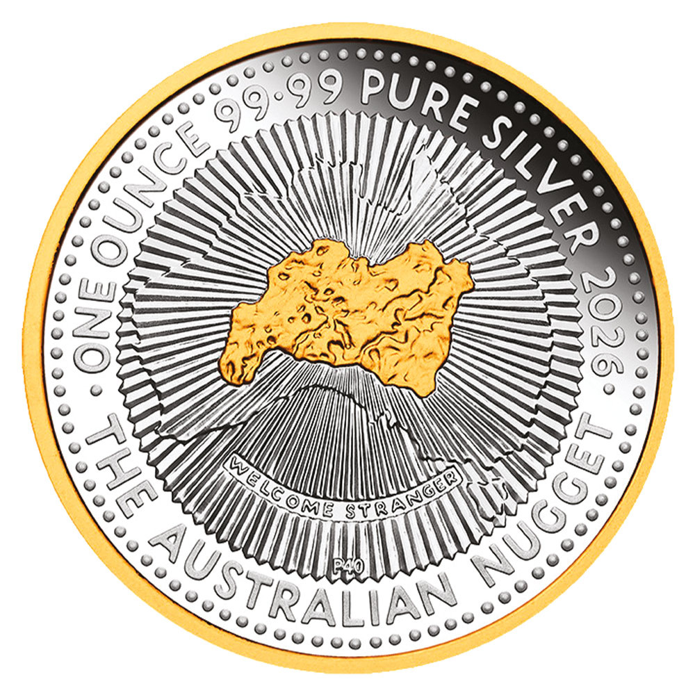 1 Dollar Argent Australie BE 2026 dorée - 40 ans du “Nugget”