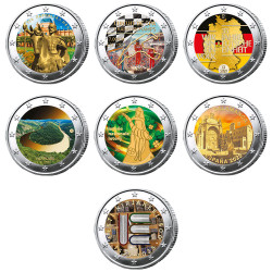 Lot 19 x 2 Euro 2025 colorisées