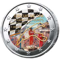 2 Euro Belgique 2025 colorisée - Spa Francorchamps