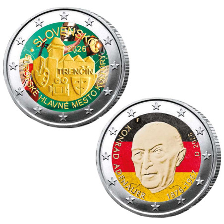 Lot 2 x 2 Euro 2026 colorisées