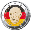 2 Euro Allemagne 2026 colorisée - Konrad Adenauer