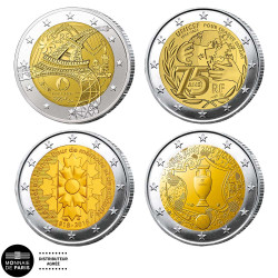 Lot 4 x 2 Euro France emblématiques