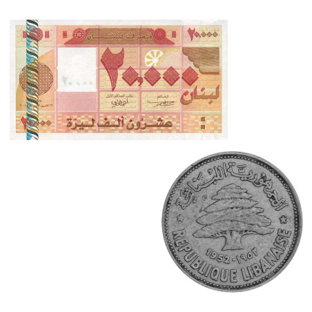Lot monnaies Liban