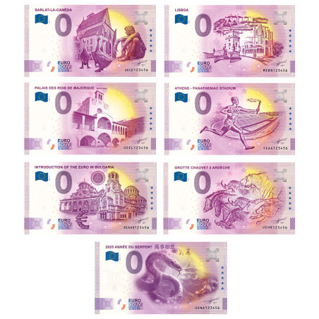 Lot 14 Billets Souvenir 0 Euro  + Album de poche