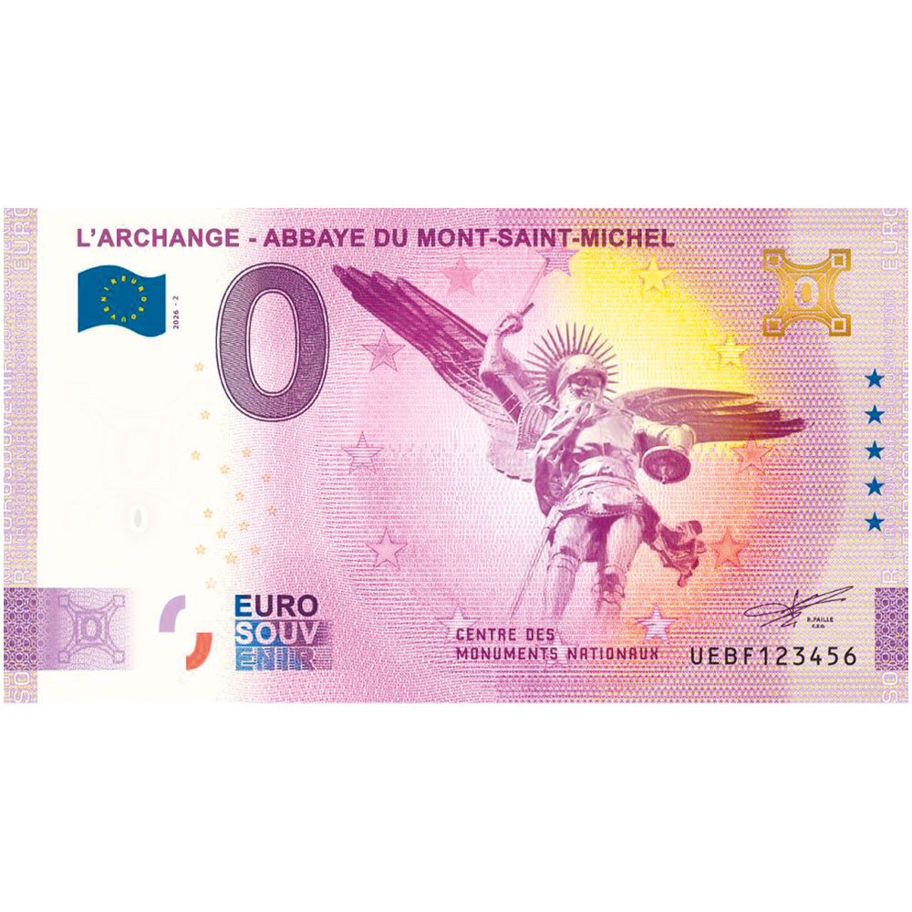 Billets Souvenir 0 Euro - Archange - Abbaye du Mont-Saint-Michel