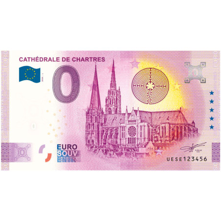 Billets Souvenir 0 Euro - Cathédrale de Chartres