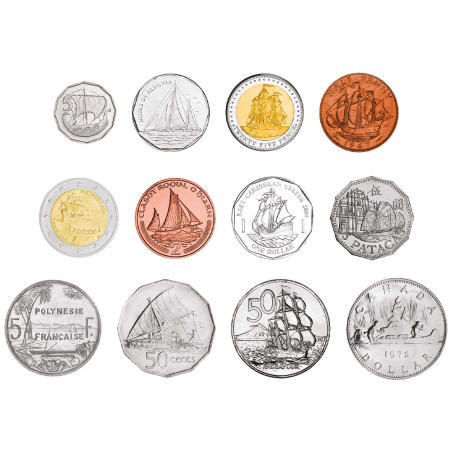 Coffret 12 navires du monde