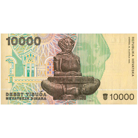 10000 Dinars  Croatie 1992 - Ruđer Josip Bošković