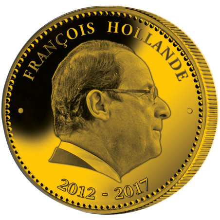 Président François Hollande dorée