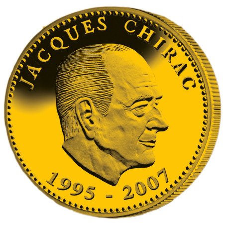 Médaille Jacques Chirac dorée