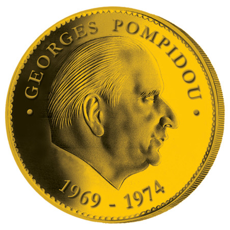 Médaille Georges Pompidou dorée