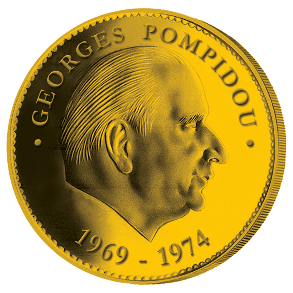 Médaille Georges Pompidou dorée