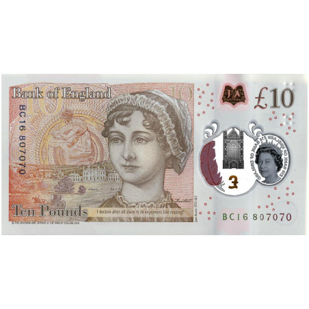 10 Livres Royaume-Uni 2016 - Jane Austen