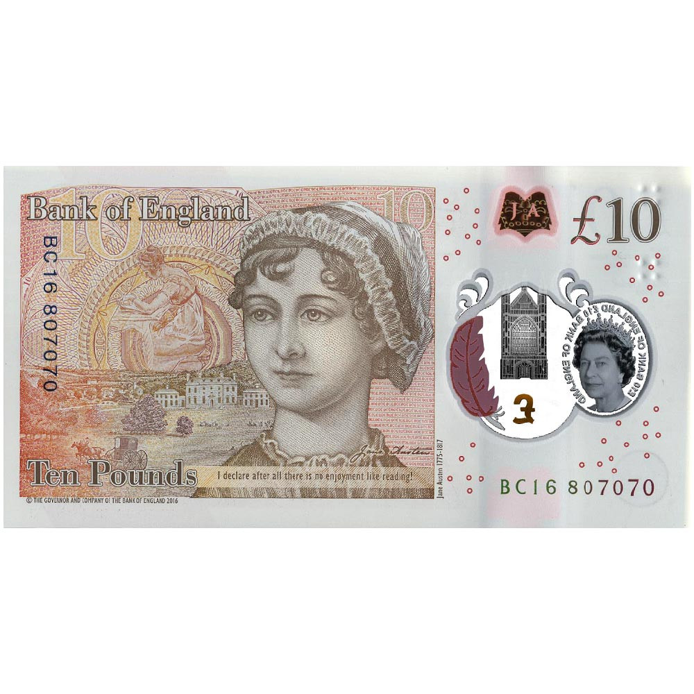 10 Livres Royaume-Uni 2016 - Jane Austen