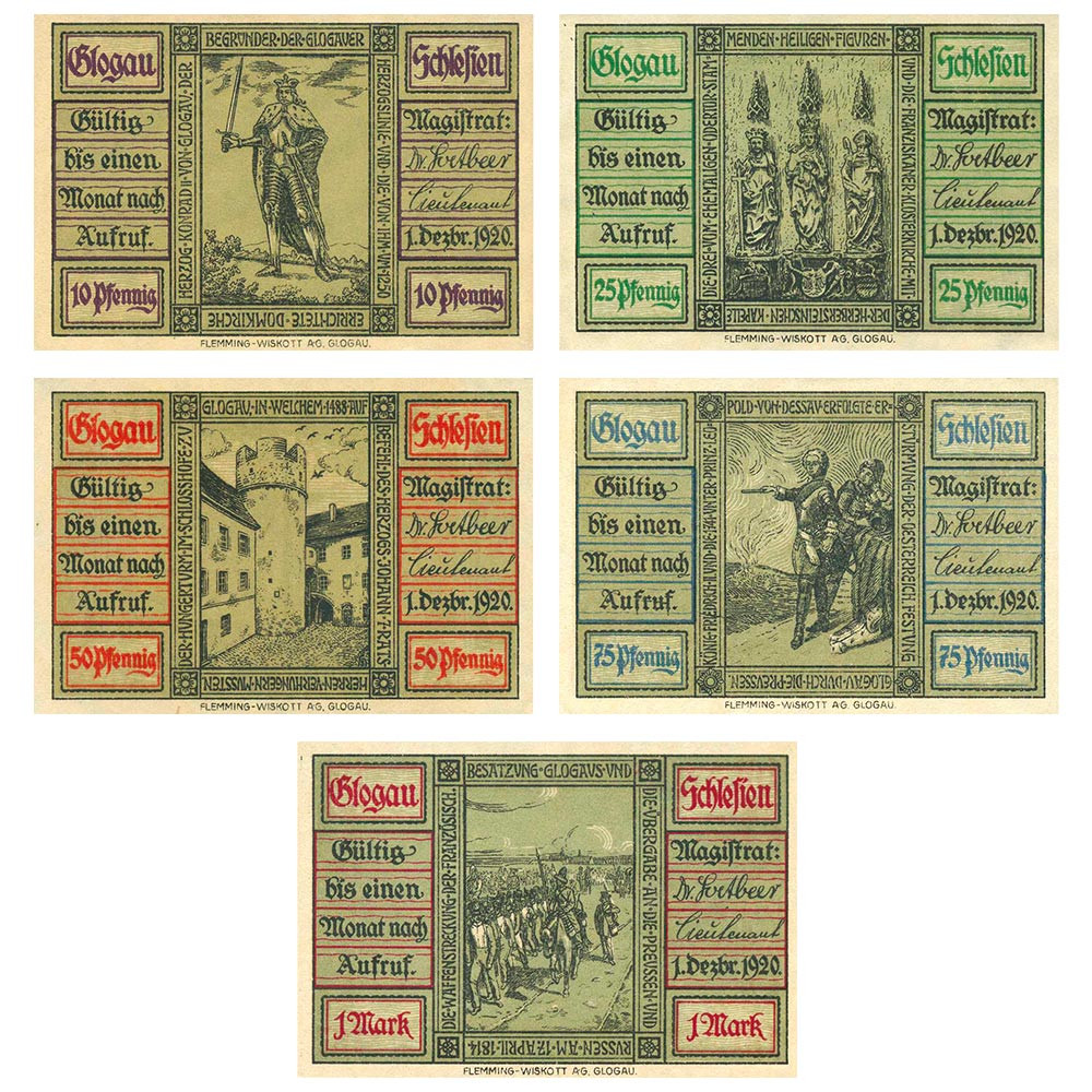 5 billets Allemagne 1920