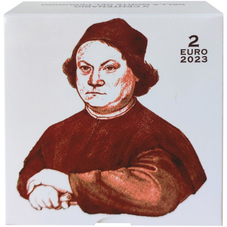 2 Euro Vatican BE 2023 - 550 ans de la mort  du Pérugin + 50 Cents Vatican - Pape François offerte