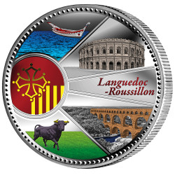 Pièce de collection colorisée - Languedoc-Roussillon