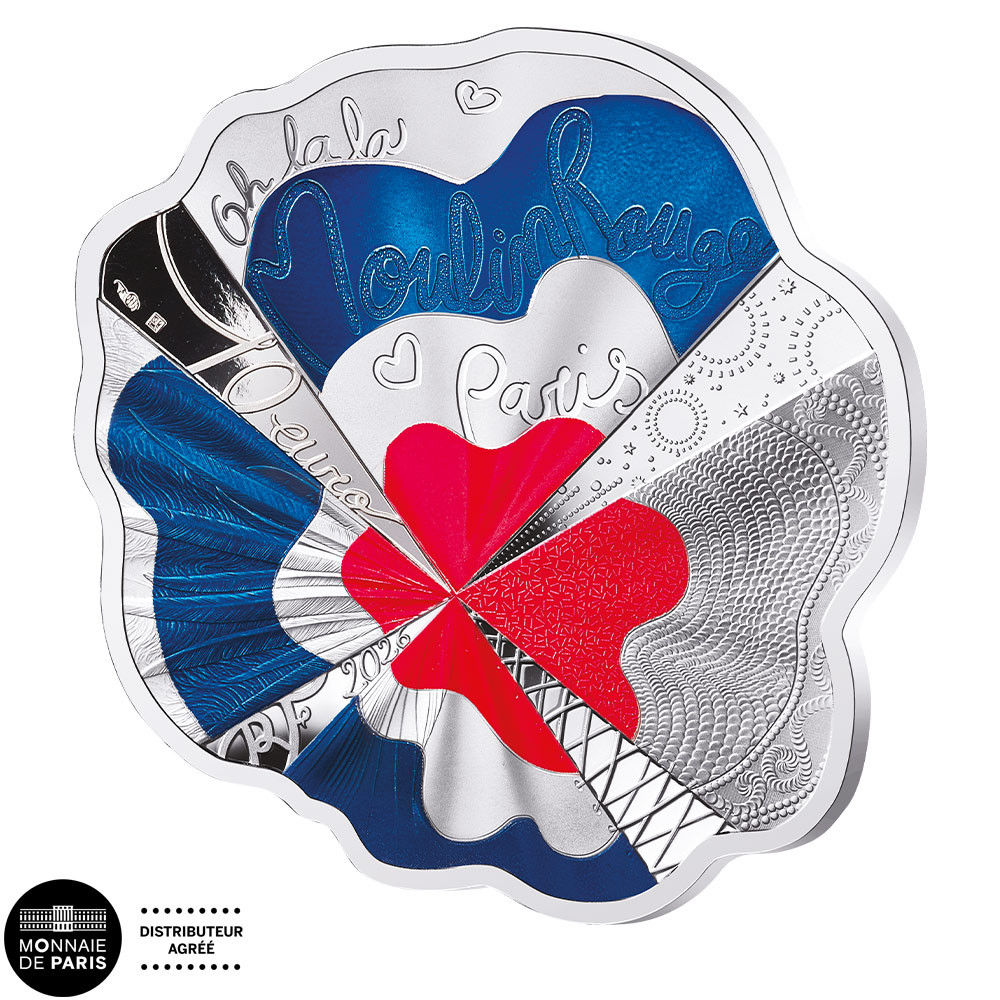 10 Euro Argent France BE 2026 colorisée - Moulin Rouge®