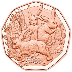 5 Euro Autriche 2026 - Sainte famille aux trois lapins Albrecht Durer