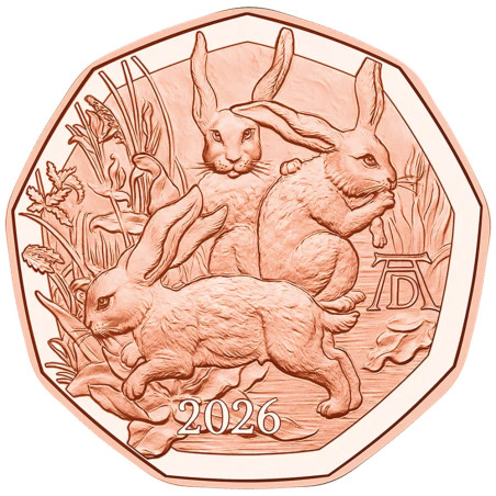 5 Euro Autriche 2026 - Sainte famille aux trois lapins Albrecht Durer