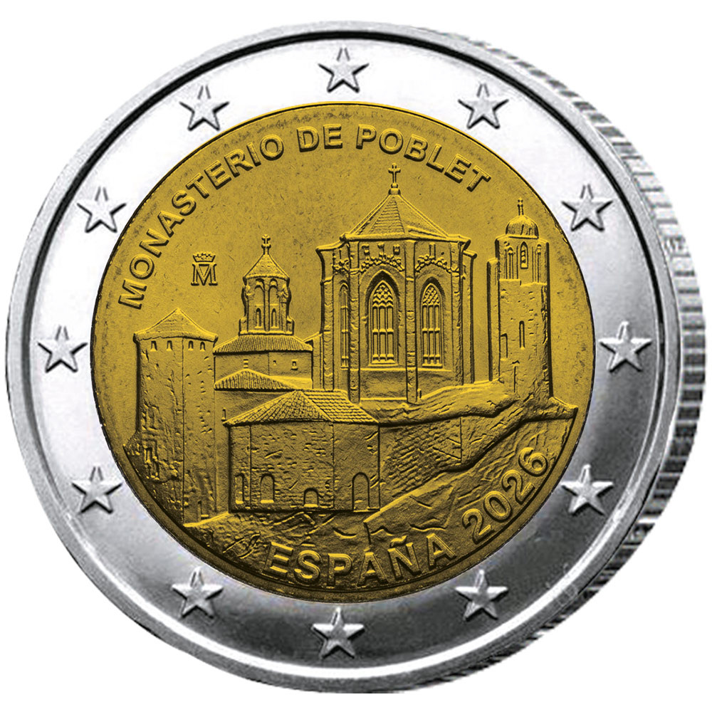 2 Euro Espagne 2026 - Monastère de Poblet