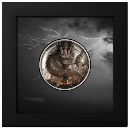 20 Dollars Argent Cook BE 2026 colorisée - Dragon du tonnerre