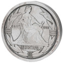 Presse-papier bronze argenté - Ecu Europa