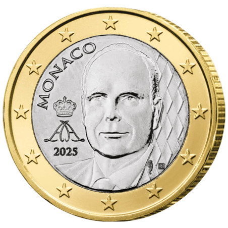 EN CADEAU : 1 Euro Monaco 2025 - Nouvelle effigie princière
