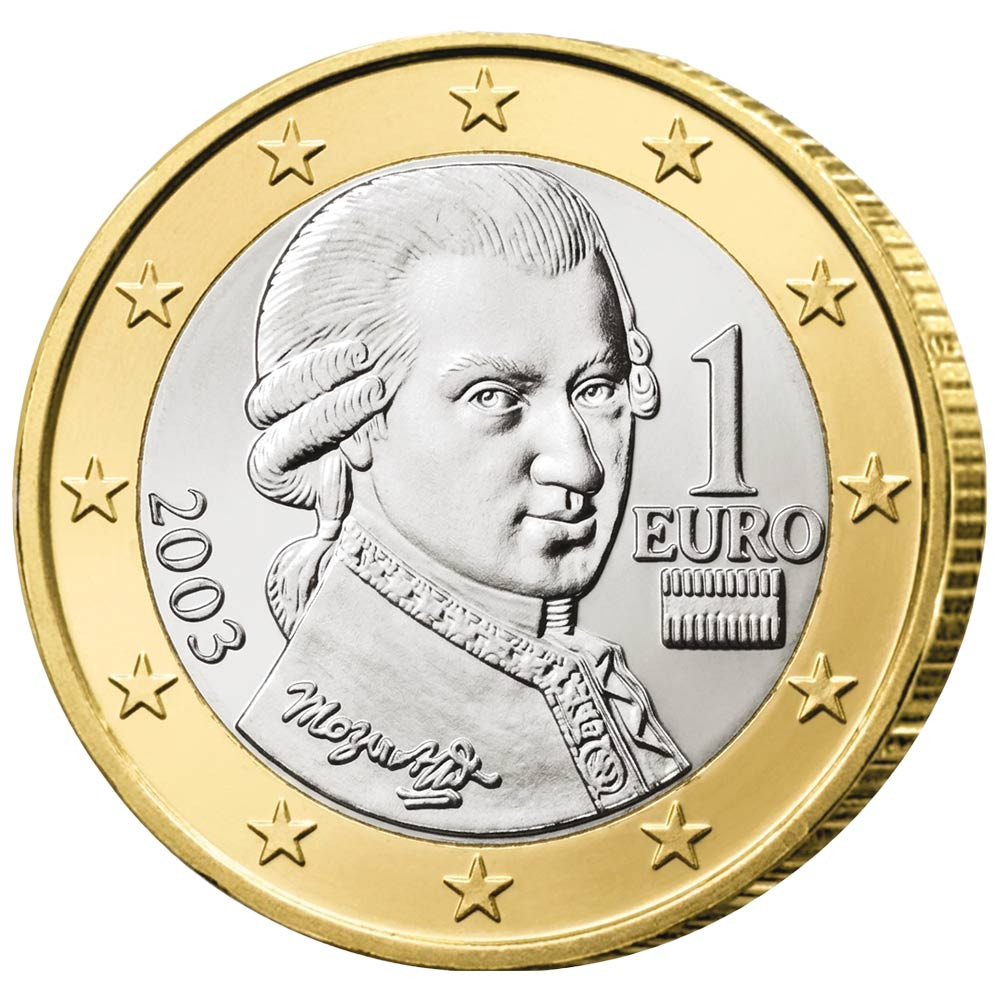 EN CADEAU : 1 Euro Autriche - Mozart
