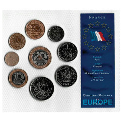 Série France Pré-Euro - Dernières Monnaies en Franc
