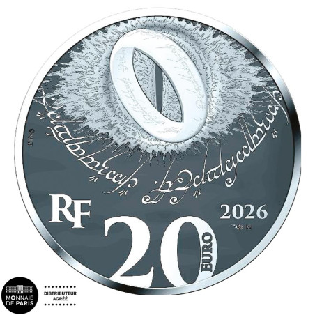 20 Euro Argent France BE 2026 - Le Seigneur des Anneaux - Un anneau pour les gouverner tous