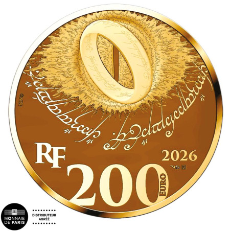 200 Euro Or France BE 2026 - Le Seigneur des Anneaux - Un anneau pour les gouverner tous