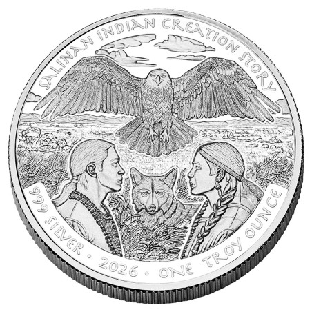 1 Dollar Argent Lakota  Sioux BE 2026 - Création de  l’Histoire indienne