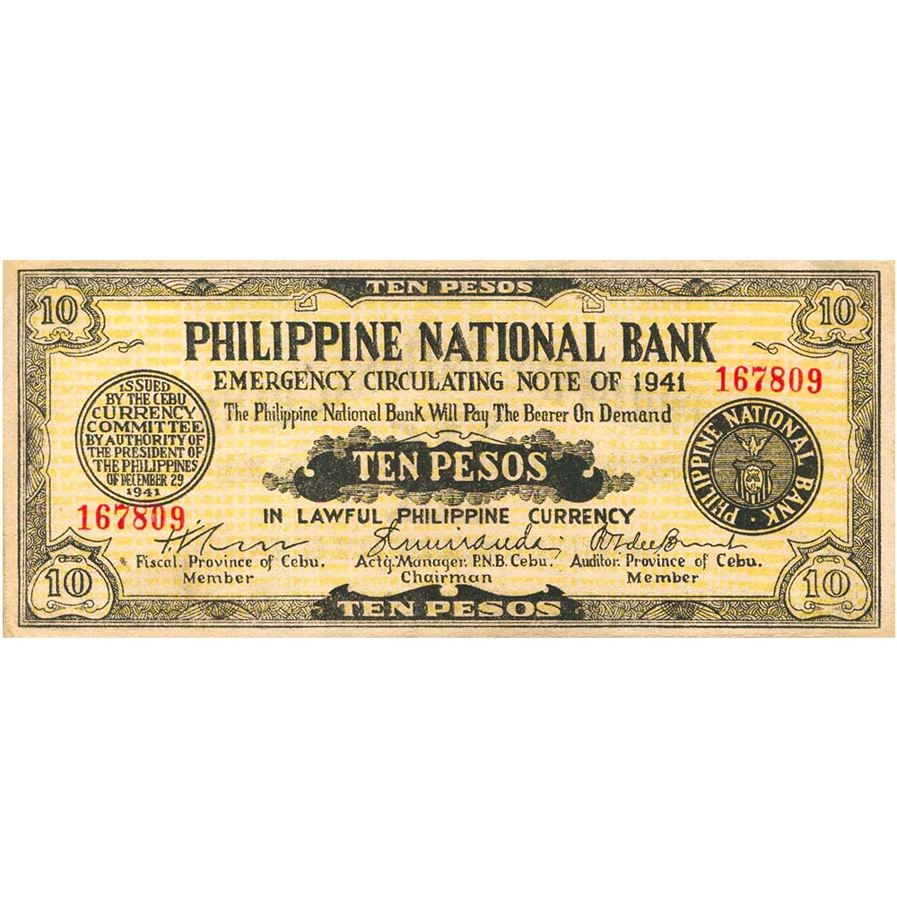10 Pesos Philippines 1941