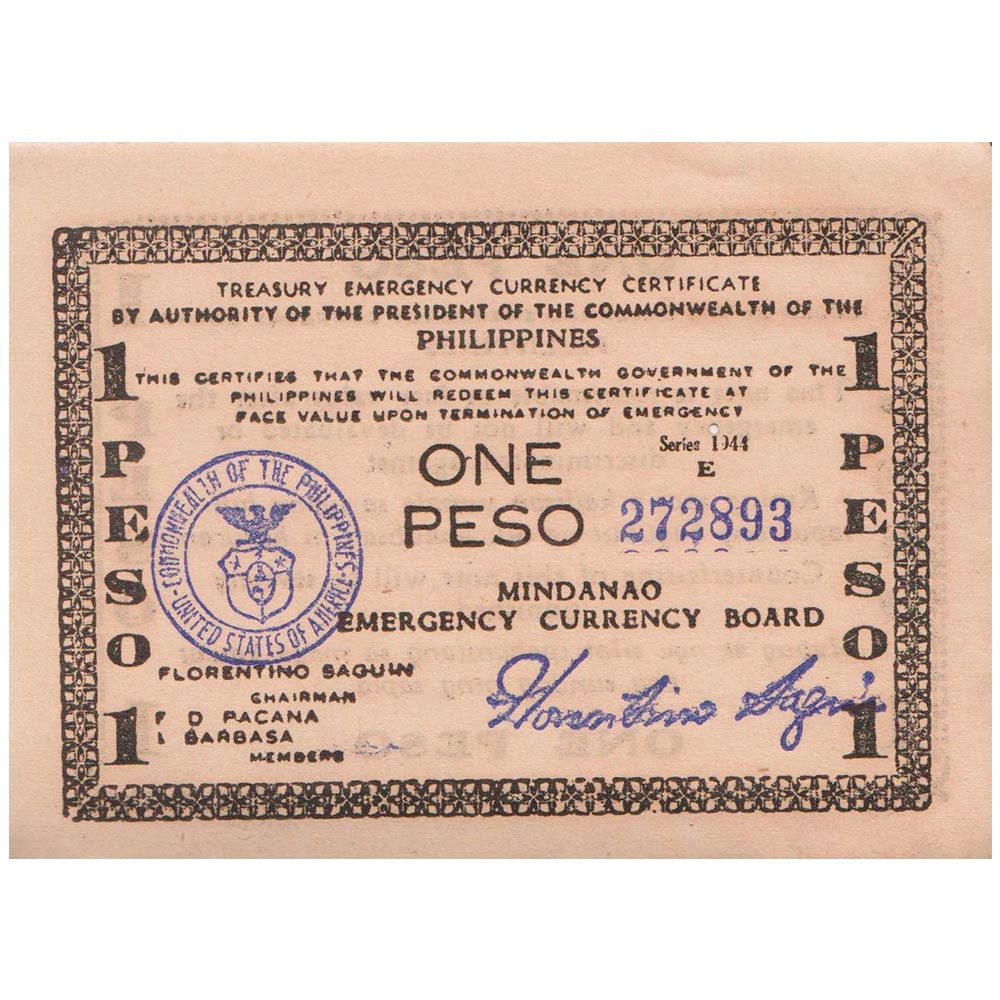 Billet de nécessité 1 Peso Philippines 1944