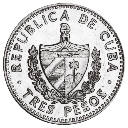 3 Pesos Cuba colorisée 1992-2002