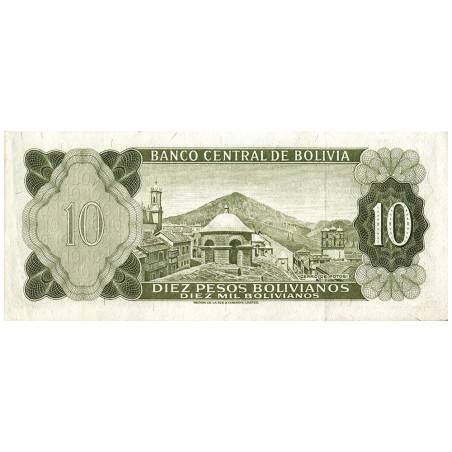 10 Pesos Bolivie 1962